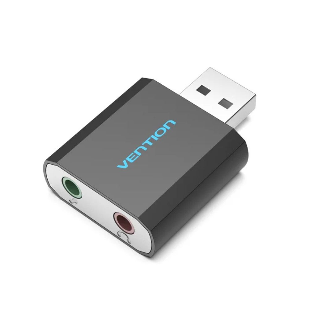 Vention 4 Pole USB External Sound Card Black