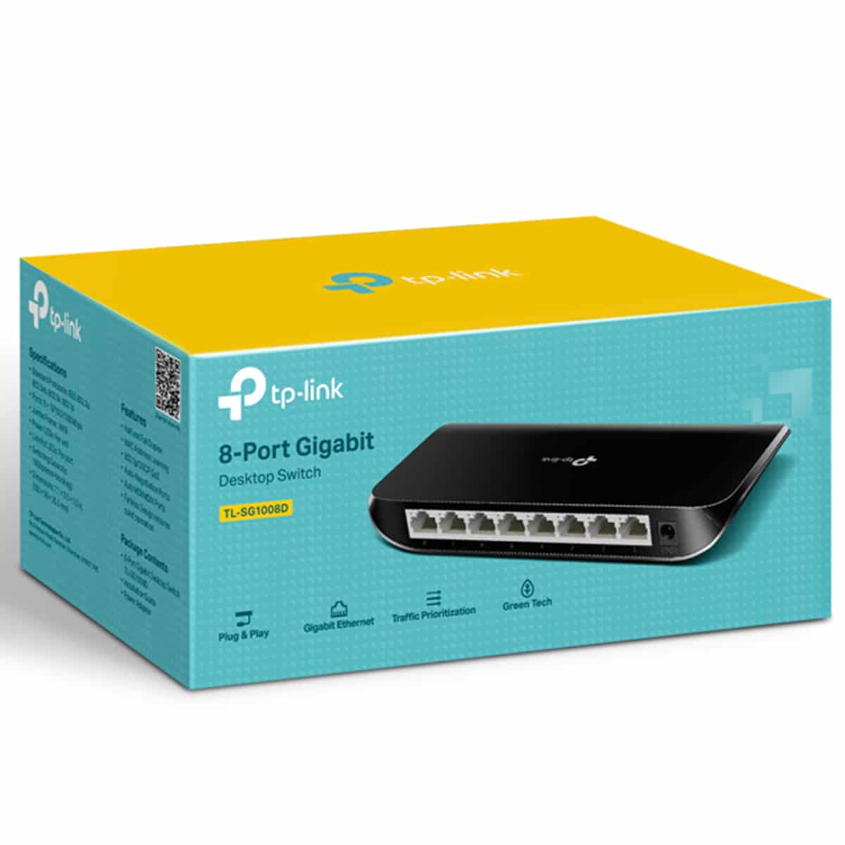 TP-Link 8-Port 10/100/1000Mbps Gigabit Desktop Switch - TL-SG1008D2