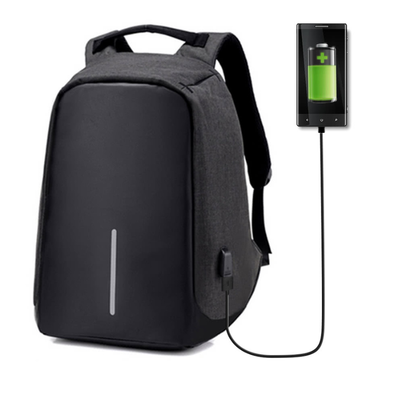 Securepack™ Best Anti-Theft USB Charging Travel Backpack Black2