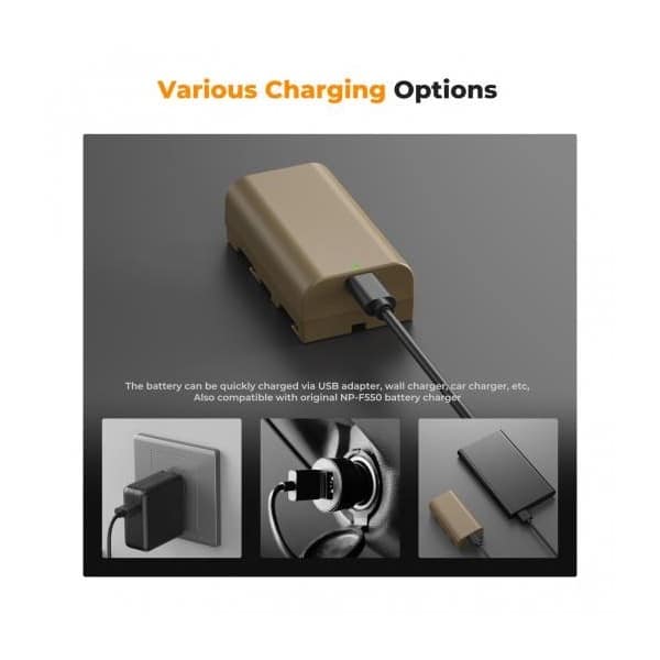 K&F NP-F550 Battery 3500mAh Rechargeable Battery for Sony3