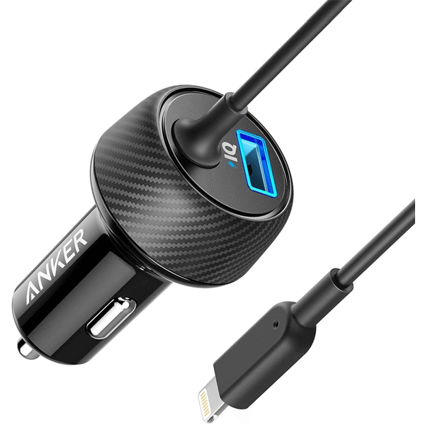 Anker PowerDrive 2 Elite with Lightning Connector Car Charger for Mobile Phones - A2214H114