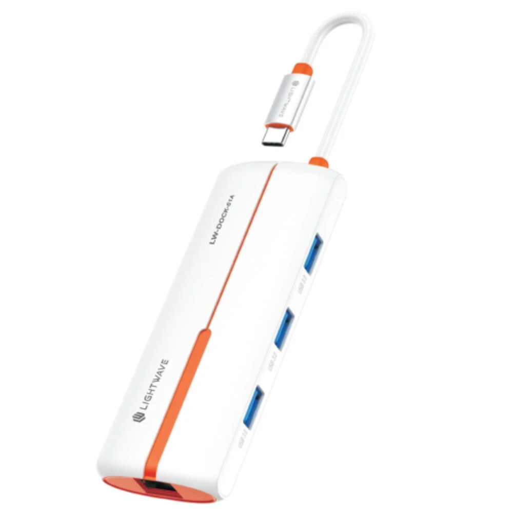 Light Wave USB-C Multi-Functional 6-in-1 Docking Station-LW-DOCK-61A