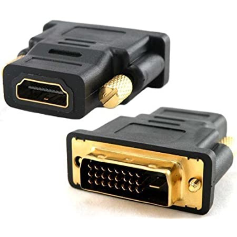 DVI-I Male to HDMI Female Adapter Gold Plated Black2