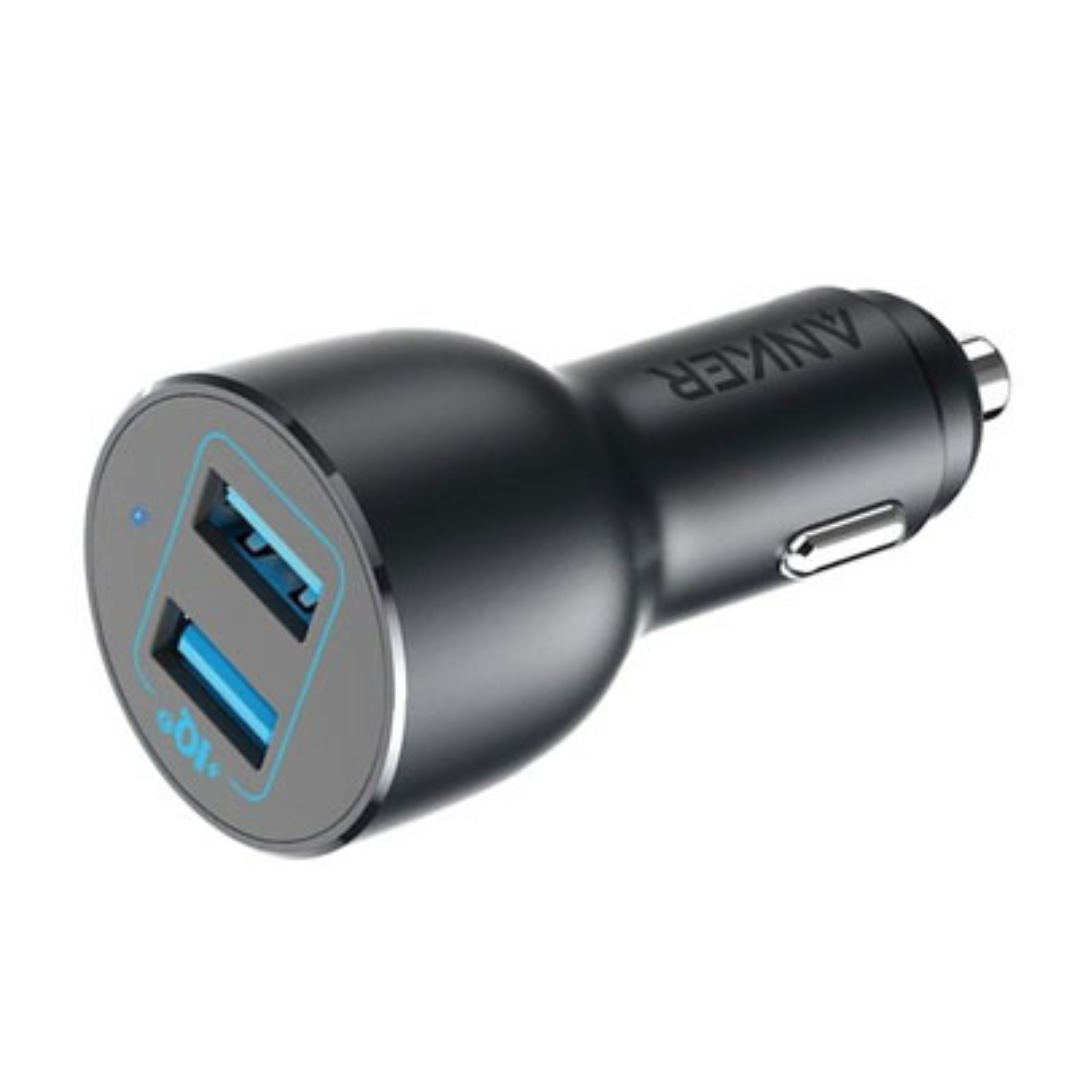 ANKER PowerDrive III Car Charger with 2-Ports USB Fast Charger 36W- A2729H113