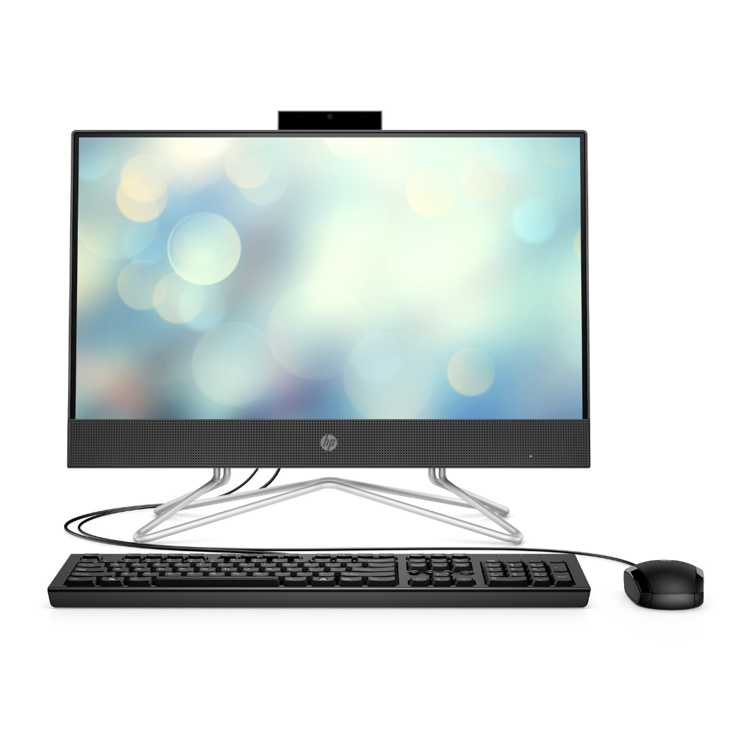  HP All-in-One, Core i3 1115G4, 4GB, 1TB HDD, Free DOS, 21.5″ FHD, USB Keyboard and Mouse, Jet Black – 60C61EA2