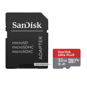 SanDisk MicroSD CLASS 10 100MBPS 32GB with Adapter (SDSQUNR-032G-GN3MA)