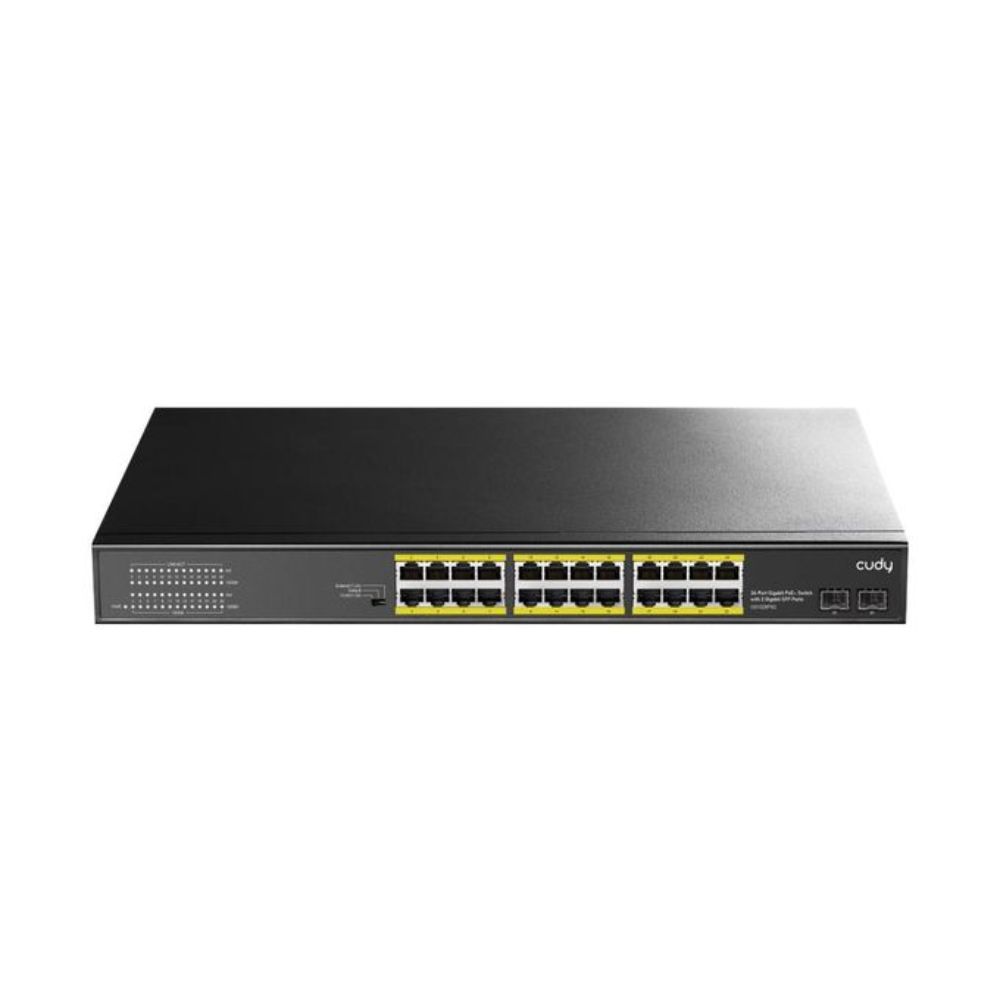 CUDY 24-PORT GIGABIT PoE(300watts) + Switch with 2 Gigabit SFP Slot