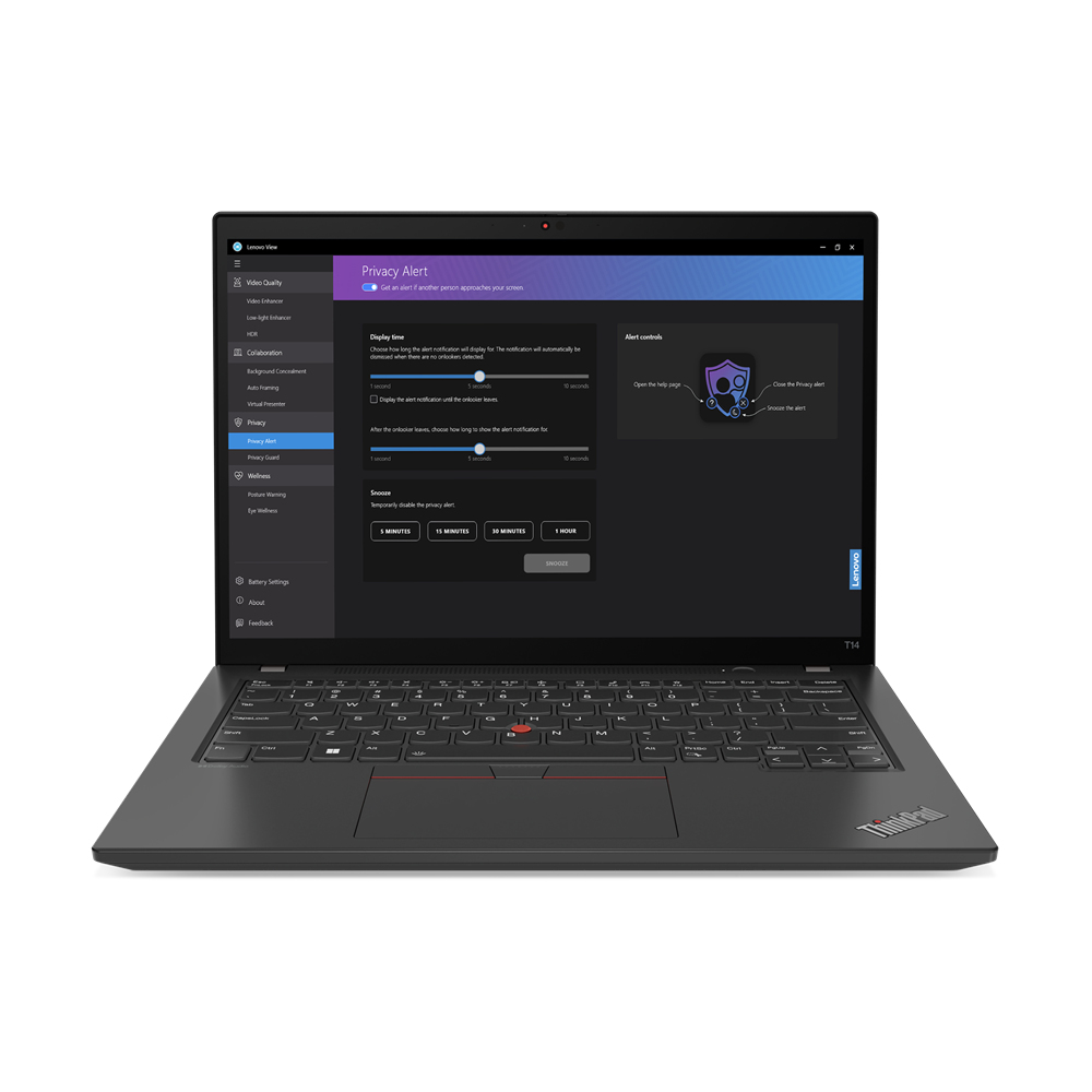 Lenovo ThinkPad T14 Gen 4, Intel Core i7 1355U, 16GB DDR5 5200, 512GB SSD M.2 2280 PCIe 4.0×4 NVMe Opal 2.0, No OS, 14″ WUXGA, Backlit Keyboard, Thunder Black – 21HD008FUE2