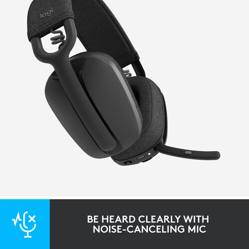 Logitech Zone Vibe 100 Bluetooth Over the Ear Headphones - Graphite - 981-0012130