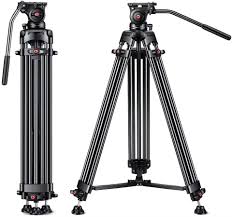 Caisi DV1800D Heavy‑Duty Aluminum Video Tripod