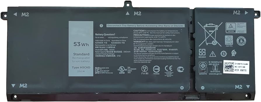 53wh Dell Vostro 15 5502 P102F P102F002 battery