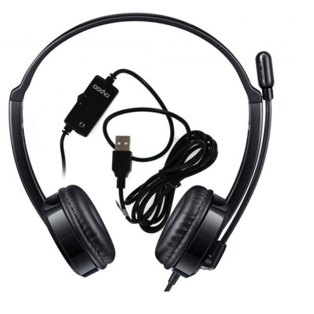 RAPOO H120 WIRED STEREO HEADSET WITH 3.5MM JACK
