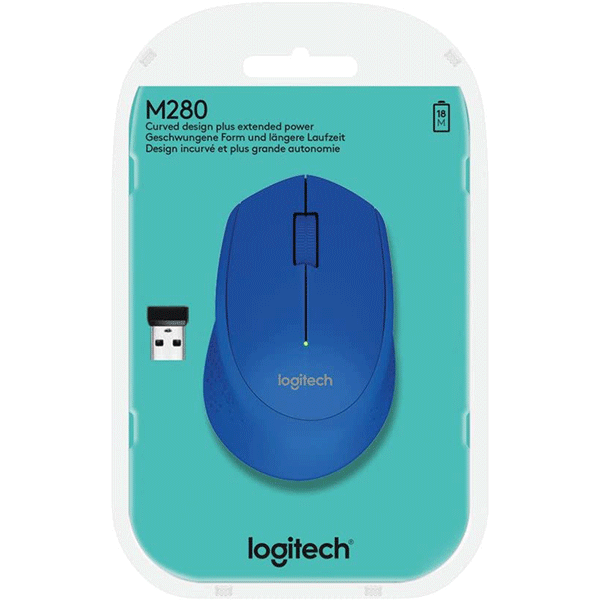 Logitech Wireless Mouse M280 - Blue (910-004290)4