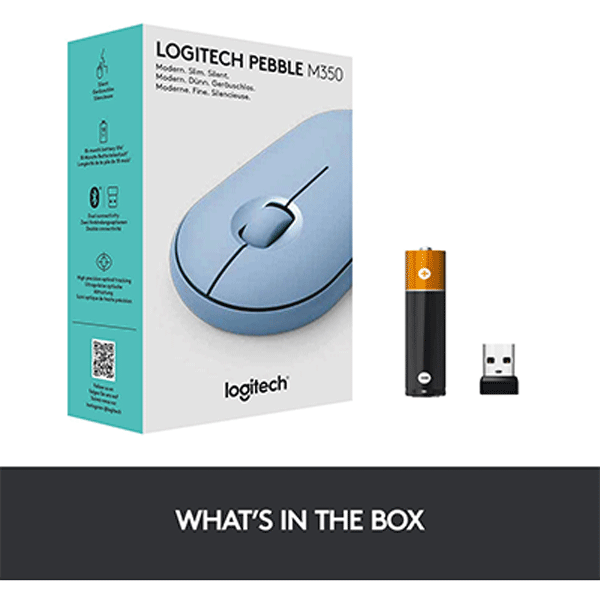 Logitech Pebble M350 Wireless & Bluetooth Mouse (Graphite)4