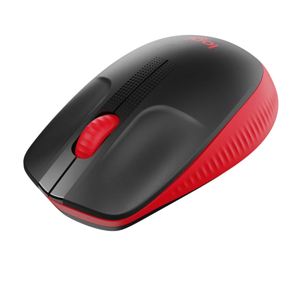Logitech M190 Full Size Wireless Mouse-Red-910-005908