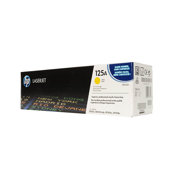 HP 125A Yellow Original LaserJet Toner Cartridge- CB542A4