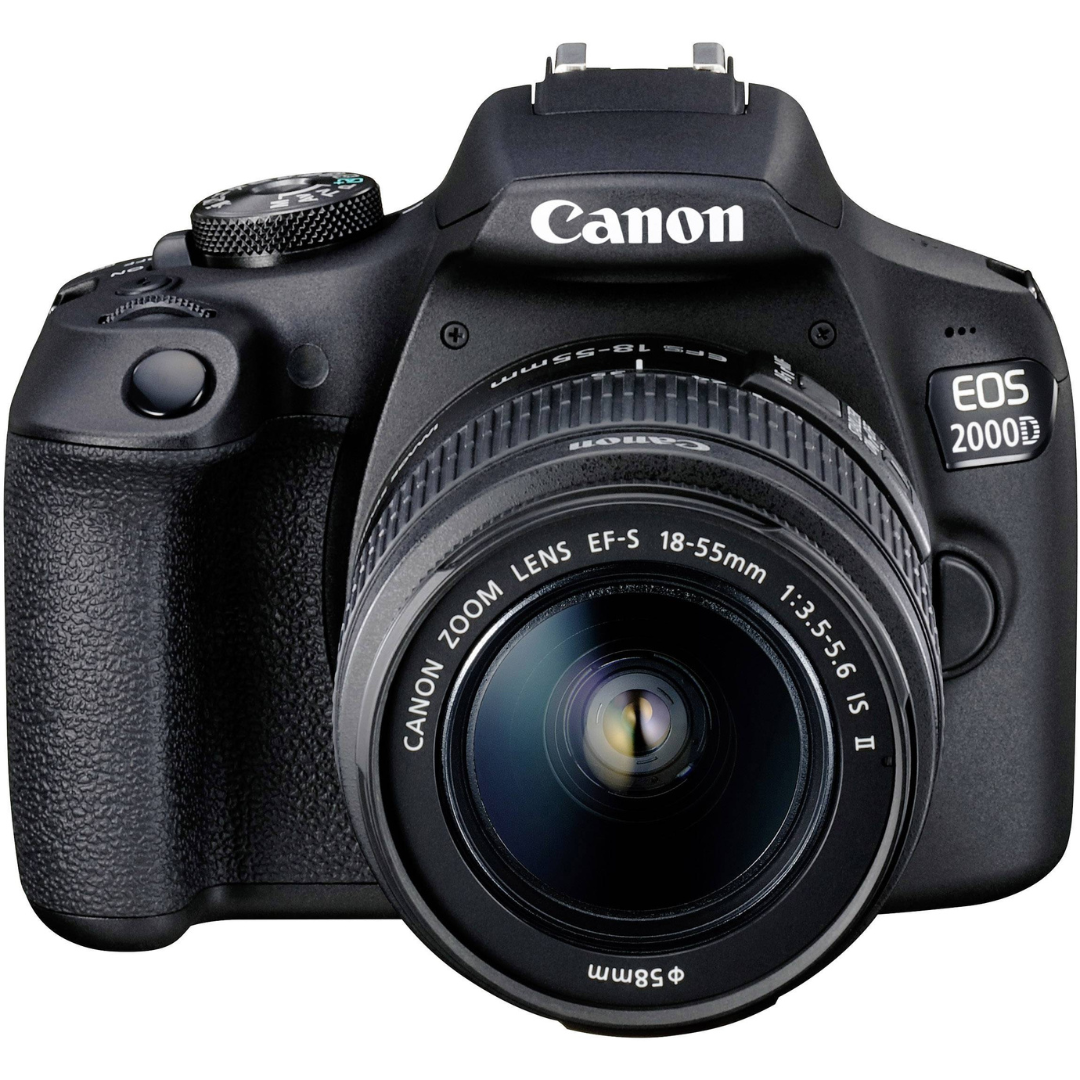 Canon EOS 2000D DSLR Camera with EF-S 18-55 mm f/3.5-5.6 IS III Lens, Black2