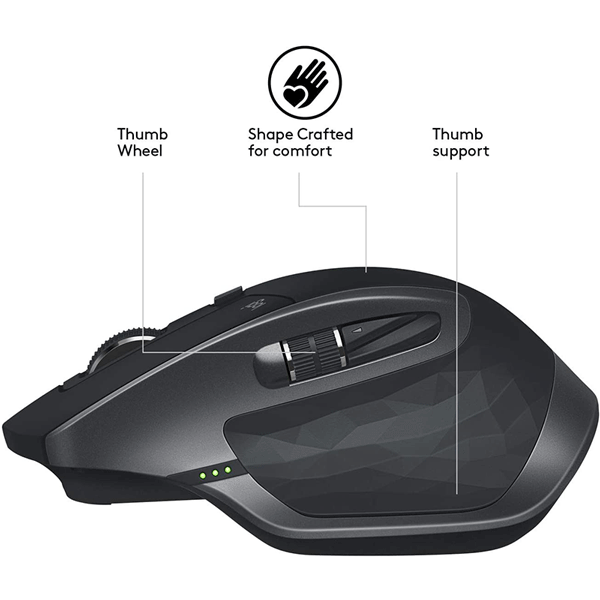 Logitech MX Master 2S Bluetooth Mouse - Graphite (910-005139)3