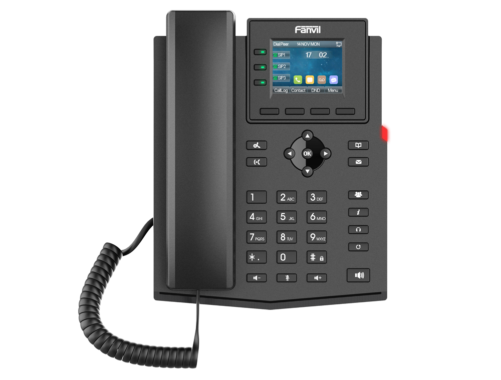 Fanvil X303P Enterprise IP Phone with 4 SIP Lines & PoE2