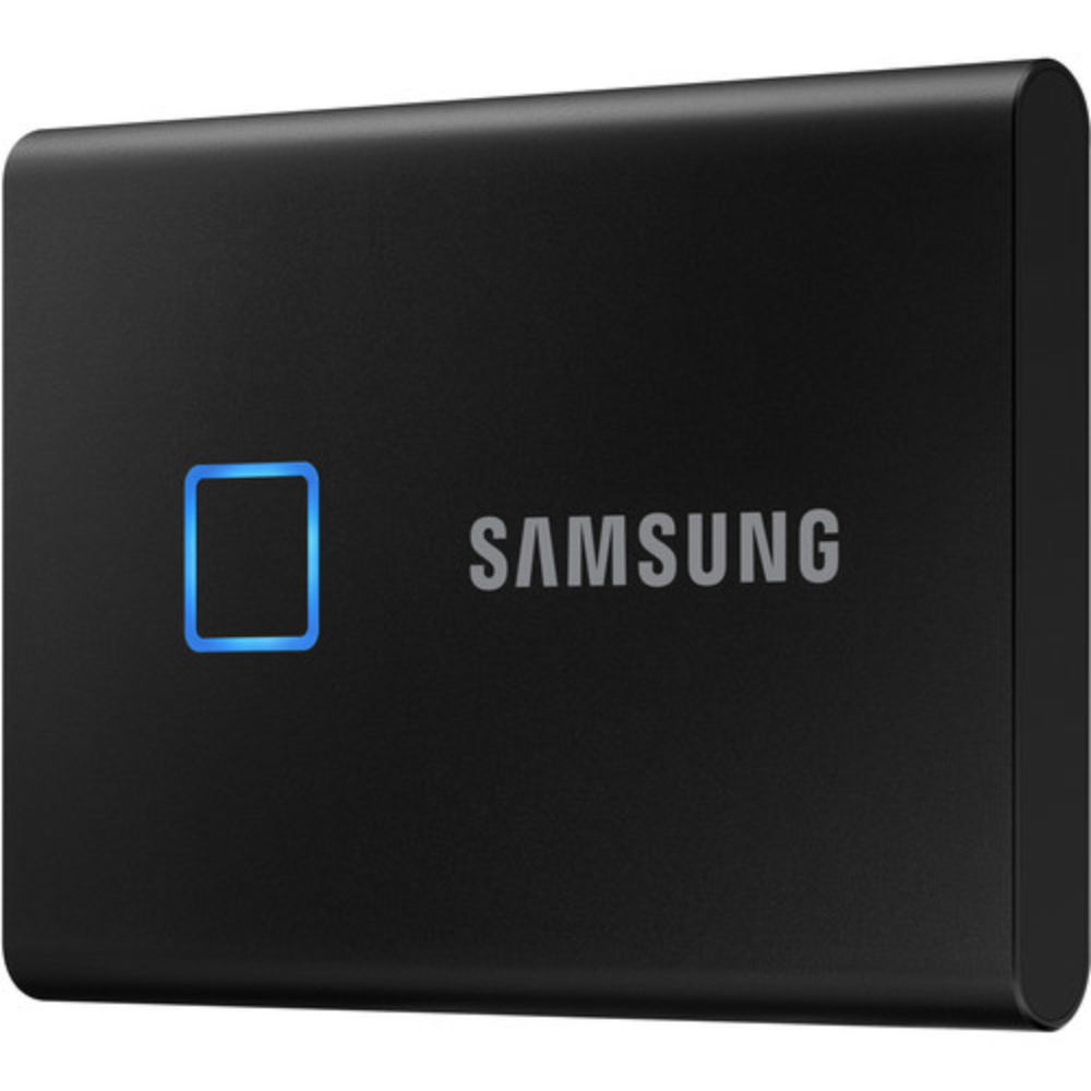 Samsung T7 Touch Portable External SSD 1TB with Fingerprint Security - Black - MU-PC1T0K/WW4