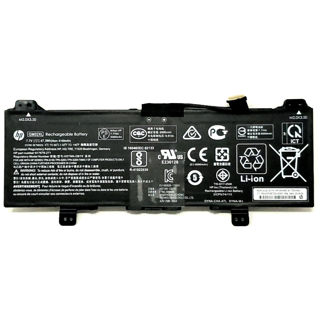 47Wh HP Chromebook 14-db0013dx 14-db0033dx battery- GM02XL0