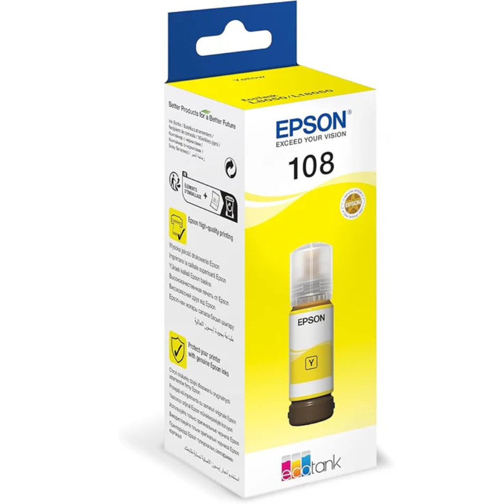 EPSON INK CART 108 Yellow for L18050, L8100 and L8050 - C13T09C44A