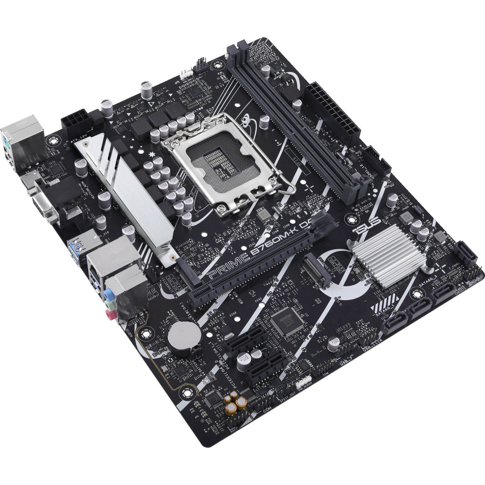 Custom Gaming Desktop PC, ASUS Prime B760M-K D4 Motherboard, Intel Core i7-12700 Processor, DeepCool AG400 120mm ARGB CPU Air Cooler Black, TeamGroup T-Force Delta RGB 16GB (2x8GB) DDR4 3200 MHz RAM Black- 01GAM00064