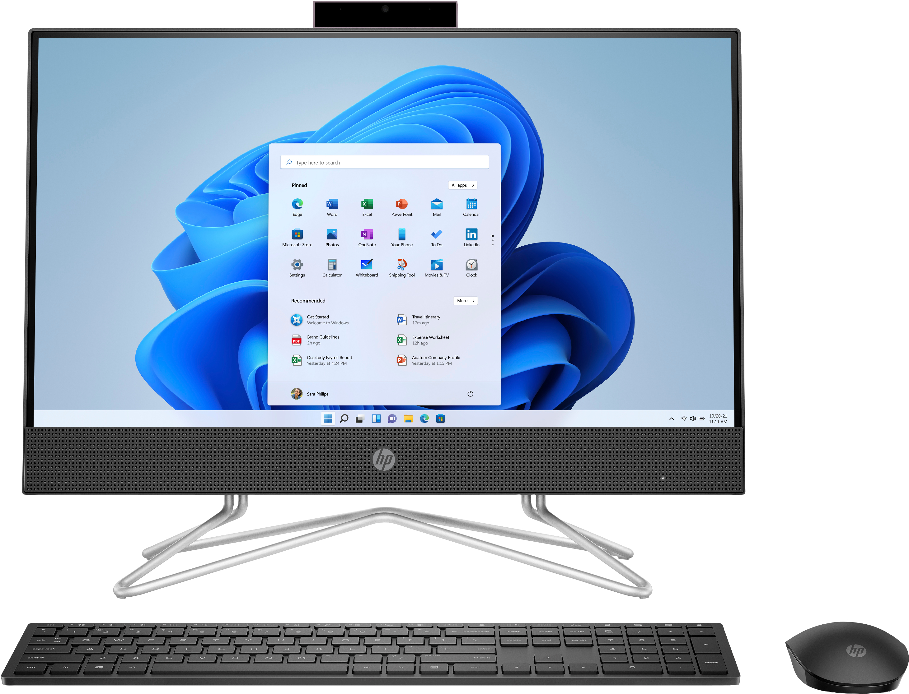  HP All-in-One 22-dd0000nh PC, Intel Core i3 1115G4, 4GB DDR4 3200, 1TB HDD, Windows 11 Home, 21.5″ FHD – 58X86EA