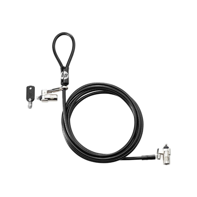 HP Nano Master Keyed Cable Lock – Black – 1AJ40AA4