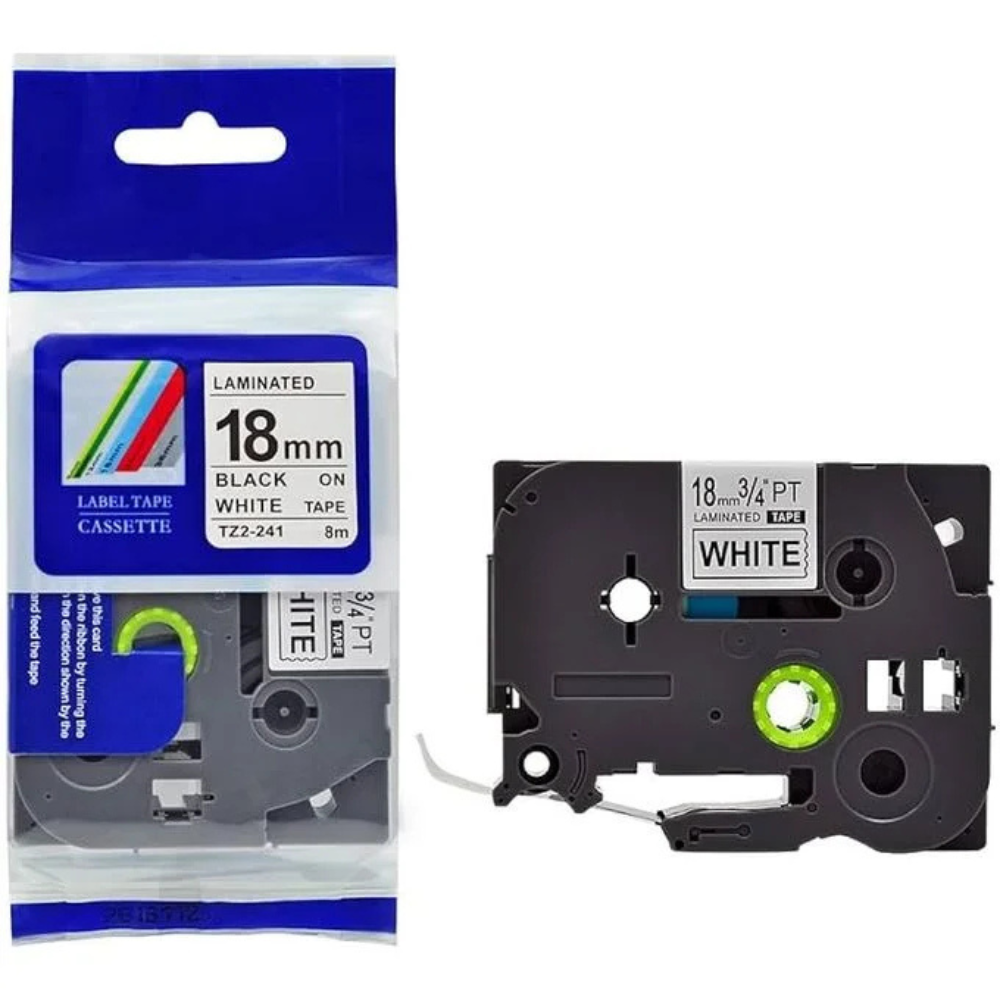 Brother TZ2-241 Lable Tape 18mm x 8m Black on White0