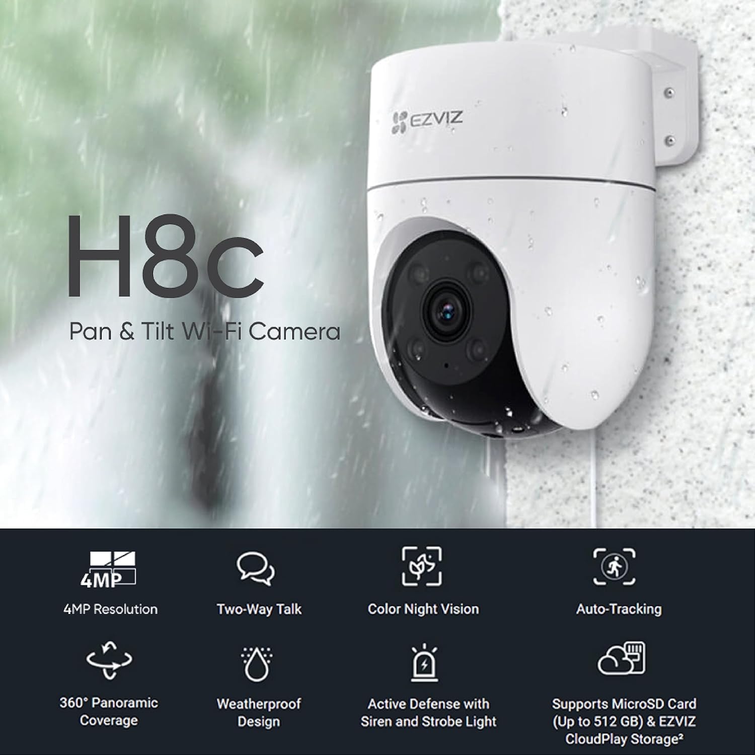EZVIZ H8c 2K – Pan & Tilt Wi-Fi Camera with 2K Resolution3