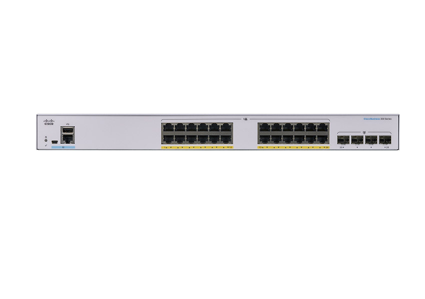 CISCO Business CBS350-24P-4G-UK-1 24-PORT GIGABIT POE Switch managed with 4 SFP- CBS350-24P-4G-UK3