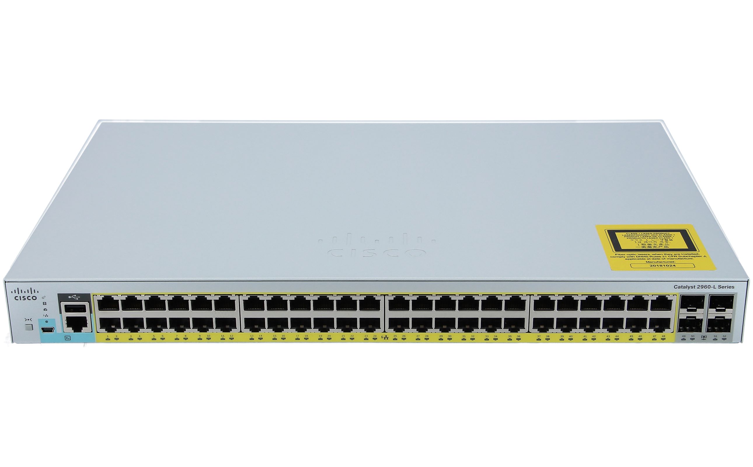 Cisco Systems Catalyst 2960L 48 Port GigE PoE 4 x 1G SFP- WS-C2960L-48PS-LL