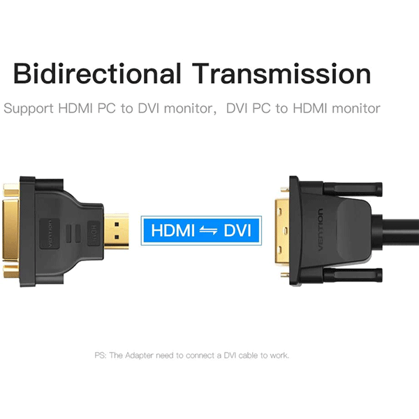 VENTION HDMI TO DVI OR DVI TO HDMI (BI-DIRECTIONAL) - VEN-ECCB0	3
