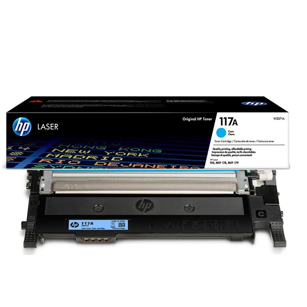HP 117A Cyan Original Laser Toner Cartridge- W2071A