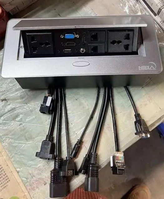 Nexa Silver Pop-up Multifunction Socket with Cable Socket0