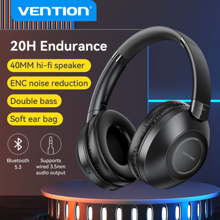 Vention Bluetooth 5.3 Headphones (ABS), 300mAh Battery, Input 5V⎓300mA, USB-C Charging0