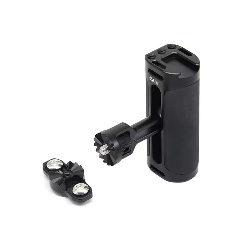 Caisi side-grip rotating silicone handle for camera cage