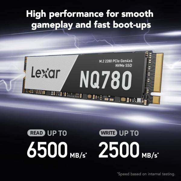 LEXAR 1TB LNQ780 SSD M.2 PCIe Gen 4x4 NVMe 2280- LNQ780X001T3