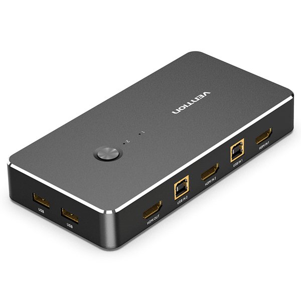 VENTION 2 IN 1 OUT HDMI KVM SWITCH BLACK -VEN-AFRB02