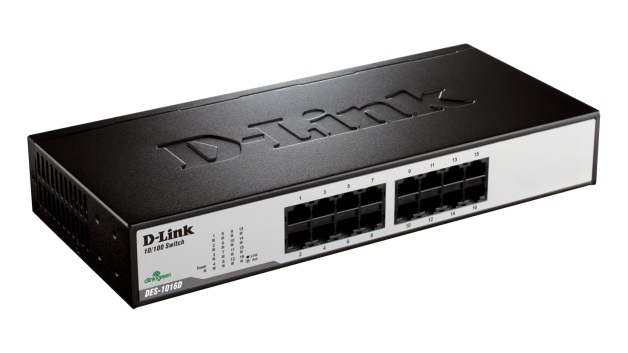Dlink 10/100M 16-Port Fast Ethernet Unmanaged Desktop Switch DES-1016D- DES-1016D/B3