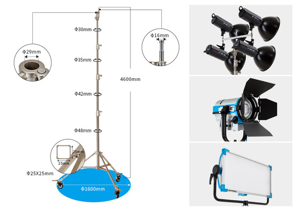 Jinbei JB-4200 Steel Light Stand4
