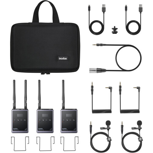 Godox WMicS1 Pro Kit 2 Two-Person Camera-Mount Wireless Omni Lavalier Microphone System3