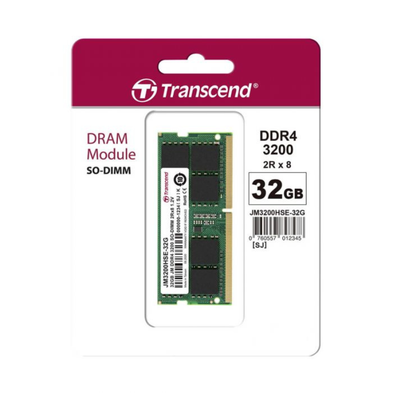 Transcend Desktop RAM DDR4 32GB 3200 – JM3200HLE-32G2