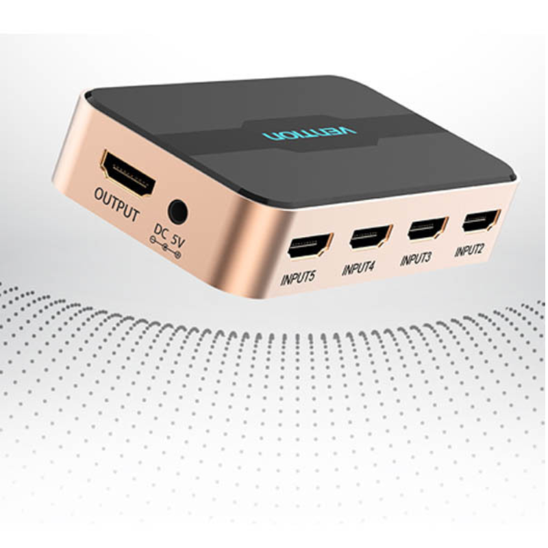 Vention ACDG0 HDMI Switcher 5 In 1 Out4