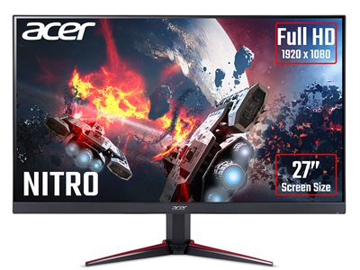 Acer 27″ Inches Nitro VG270 Series Gaming Monitor, FHD, VGA And HDMI Port - UM.HV0EE.020
