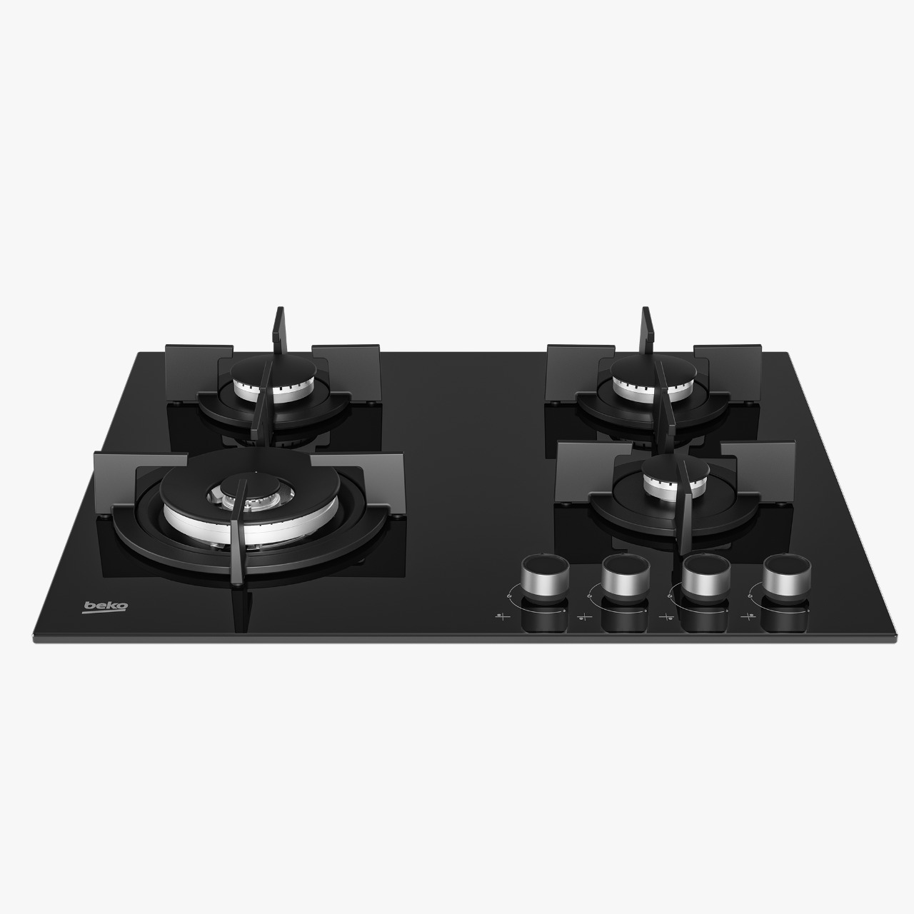 Beko HCLW64222S 60cm 4-Burner Gas Hob – Stainless Steel3