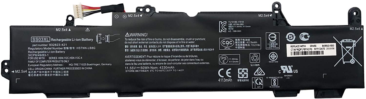 HP EliteBook 850 G5 Laptop Battery 56Wh 11.55V 