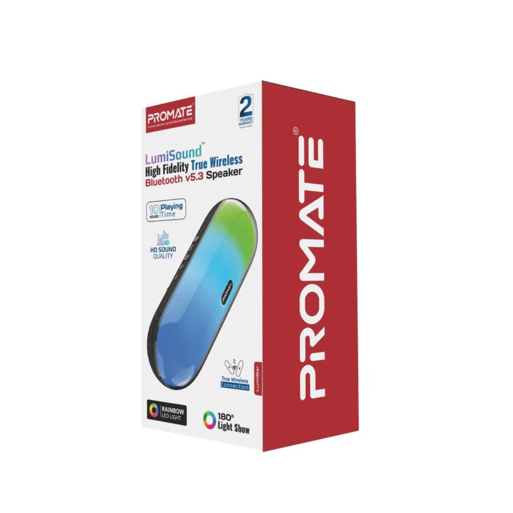 Promate Lumibar Lumisound True Wireless Bluetooth Speaker