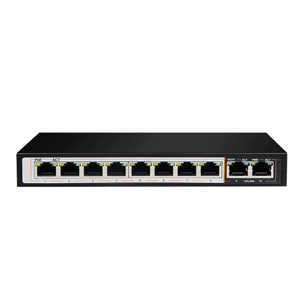 8GE PoE+ 2GE Uplink 250m PoE Switch (DGS-F1010P)2